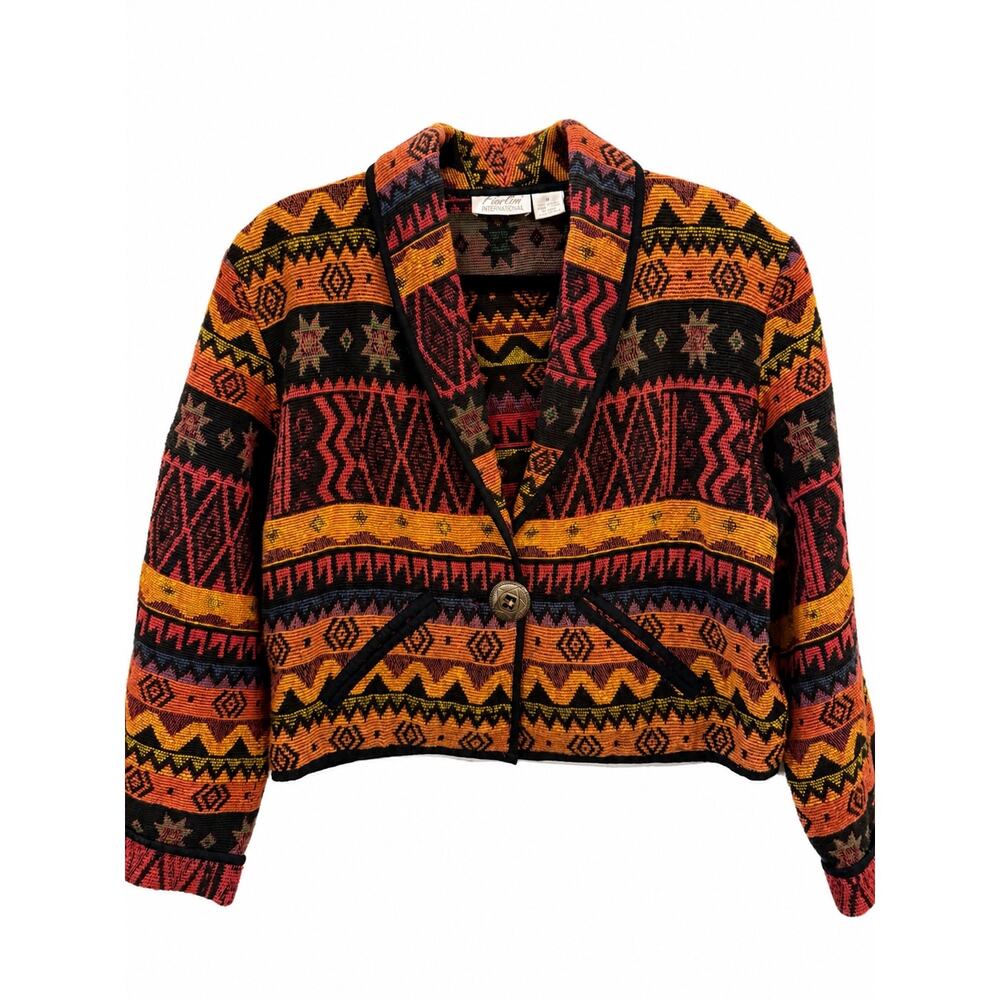 Vintage Fiorlini International Cropped Tapestry Jacket